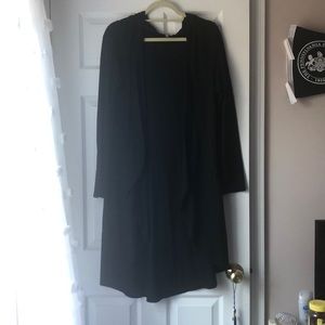 Long sweater with hood